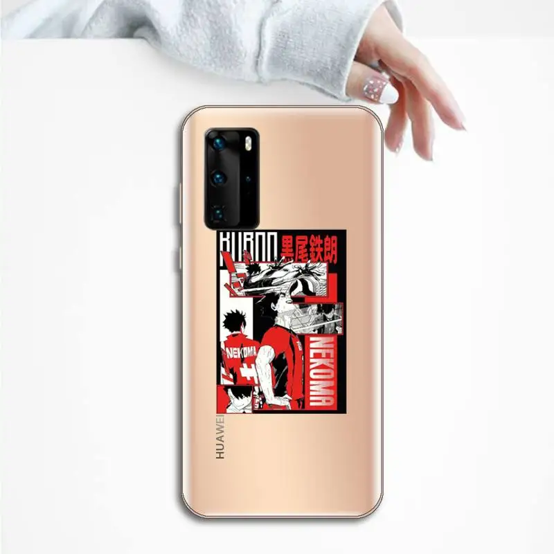 

Oya Oya Oya Haikyuu Love Volleyball anime Phone Case Transparent for Huawei P honor 8 10i 20 30 40 smart 2019