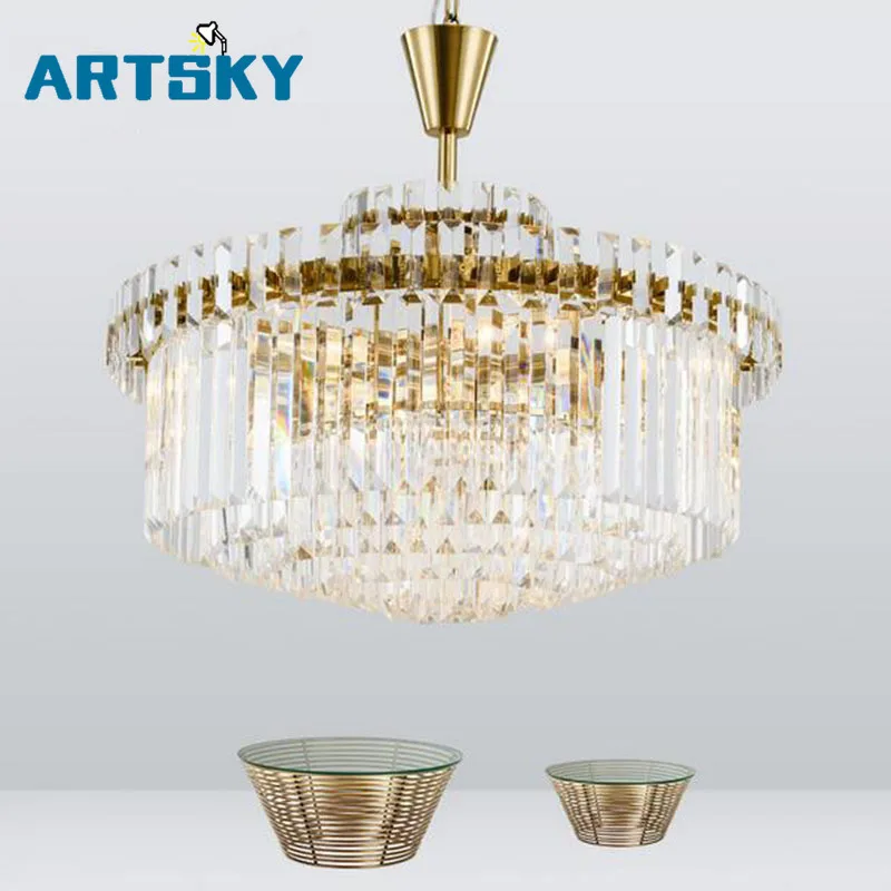 Новый осветительный элемент большая люстра Хрустальные люстры светодиодные AC110V