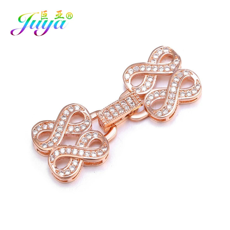 Rose Gold Juya DIY барокко Жемчуг Ювелирные Изделия застежки Застежка ручной работы крюк застежки для женщин роскошное, с натуральным камнем жемчужные для изготовления украшений - Цвет: Rose Gold
