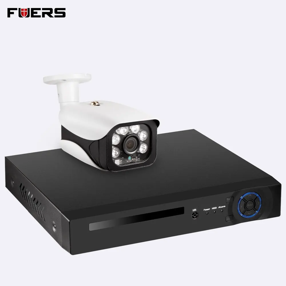 kit1 FUERS 8CH P2P 5.0MP распознавание лица POE NVR IP видео Регистратор поддерживает H.265 Onvif Смарт видео анализ камеры - Цвет: kit1