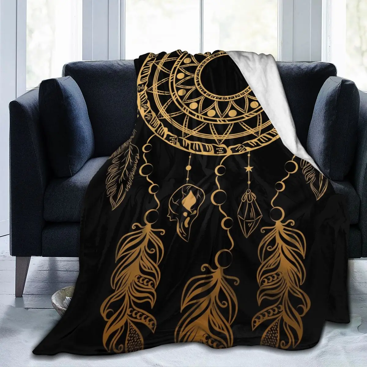 

Colorful Dreamcatcher Hippie Bohemian Super Soft Fleece Throw Blanket Dropship New 3D Printing Flannel Lightweight Wholesale
