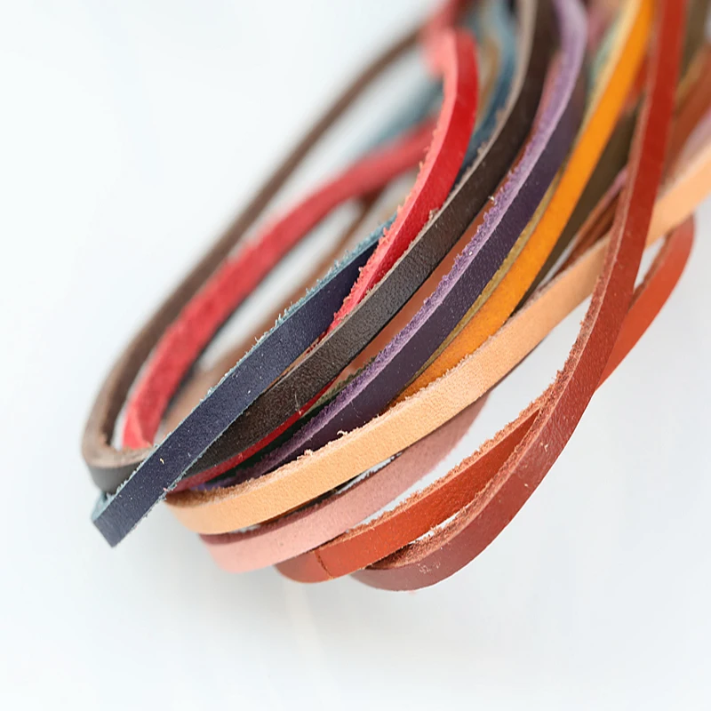 DIY ювелирные аксессуары материал кожаные полоски 3 мм широкий первый слой ПЭТ