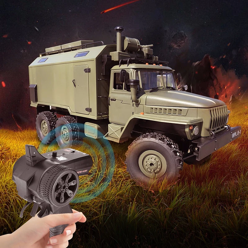 WPL B36 Урал 1/16 2,4G 6WD RC грузовик военный автомобиль Рок Гусеничный командный Коммуникационный автомобиль RTR игрушка авто армейские Грузовики Игрушки для мальчиков