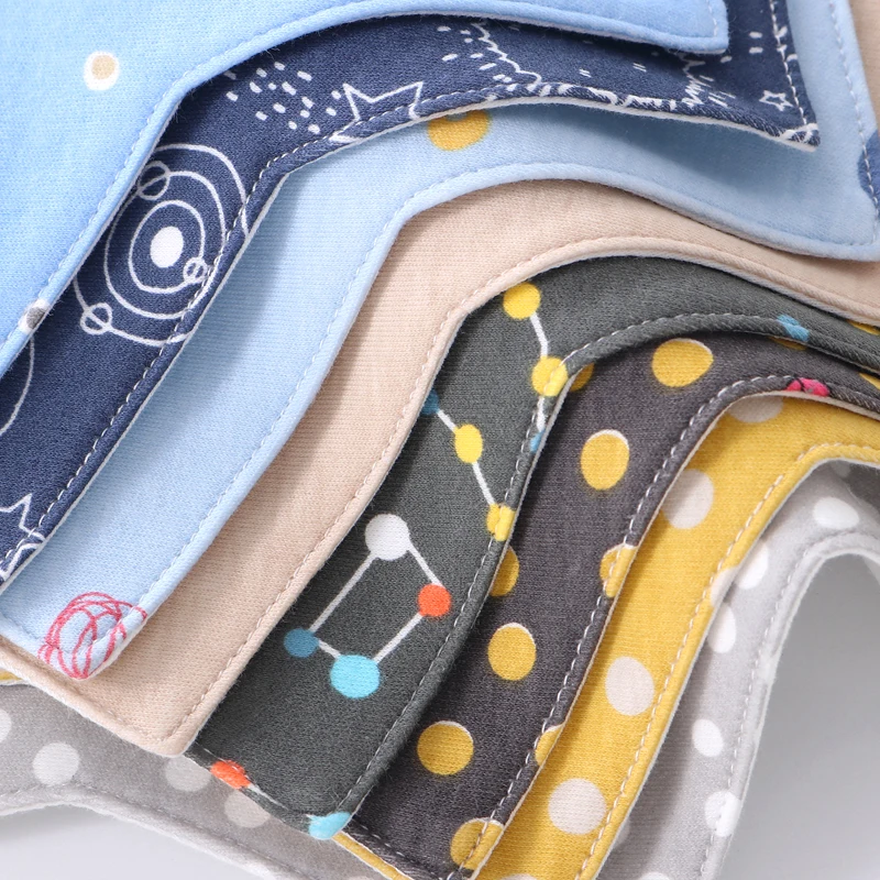 Bandana para beb&eacute;, babero de algod&oacute;n para reci&eacute;n nacido, c&oacute;moda alimentaci&oacute;n, toalla de Saliva, bufanda de estrella, babero giratorio de 360 &deg;, art&iacute;culos suaves para ni&ntilde;os-1
