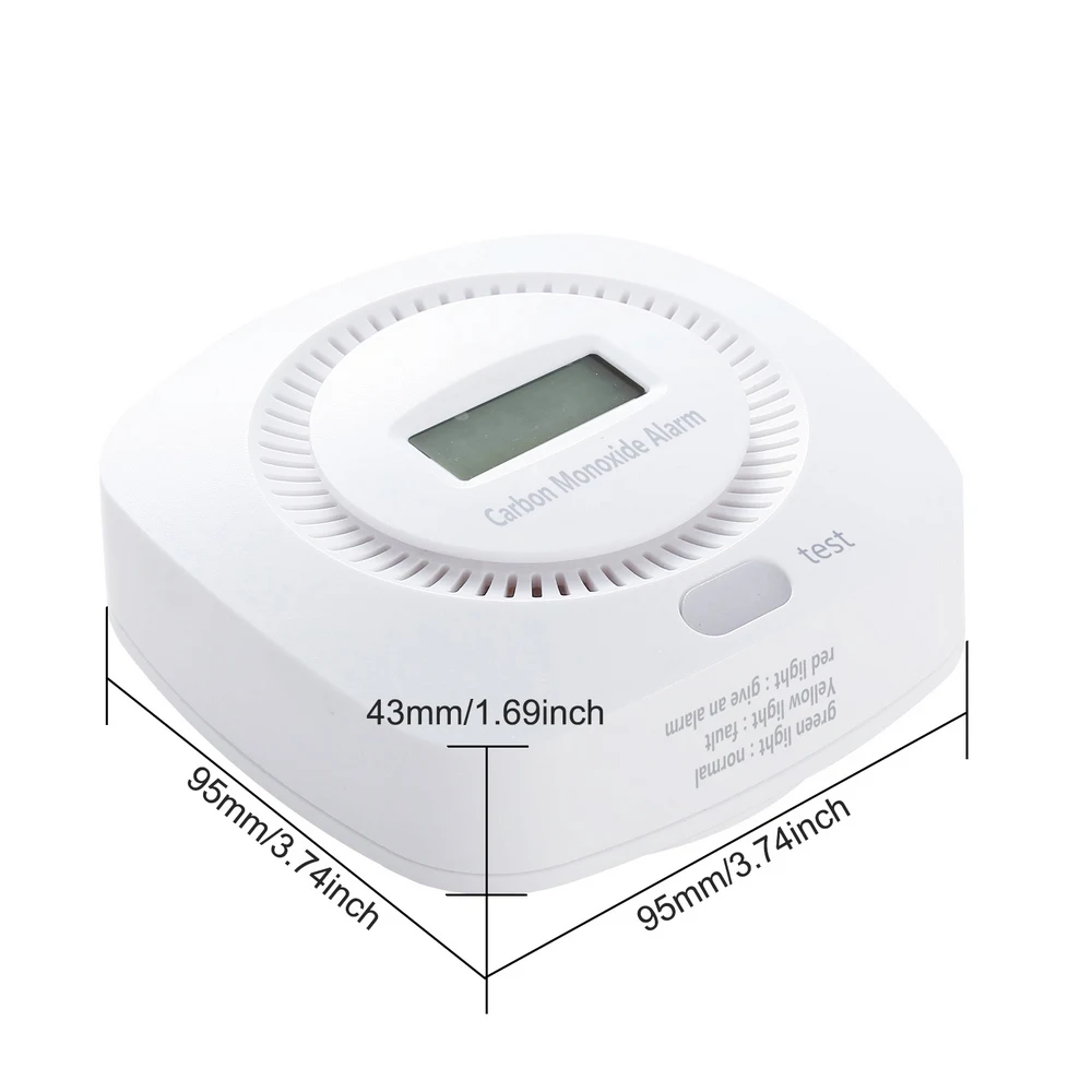 Детектор угарного газа с цифровым дисплеем датчик утечки высоким коэффициентом