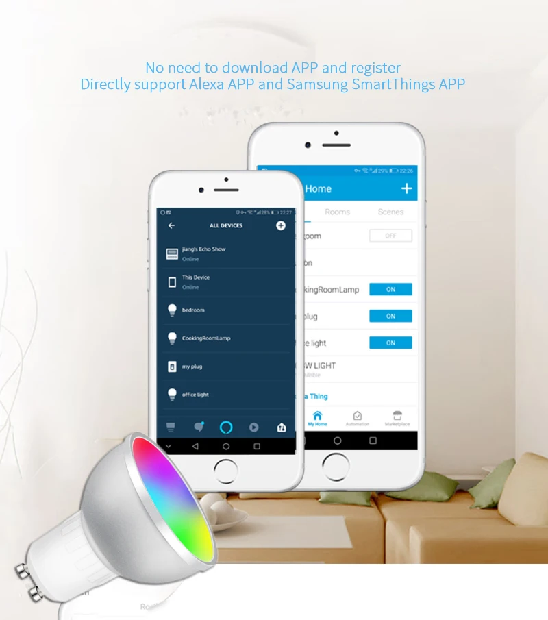 Tuya Zigbee 3 0 Smart LED лампочки Gu10 умный светодиодный светильник лампа 5 Вт RGBCW с