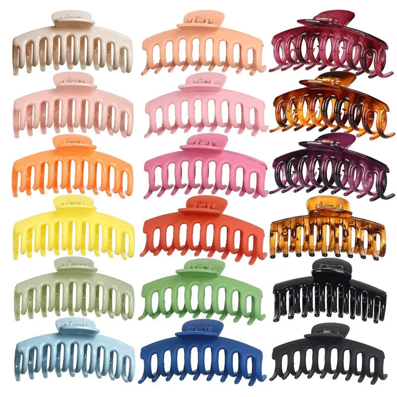 

Plastic Big Hair Claw Clips Women Girls Acrylic Tortoiseshell 9CM Crab Barrettes Ponytail Holder Hair Clamps Hair Accessories