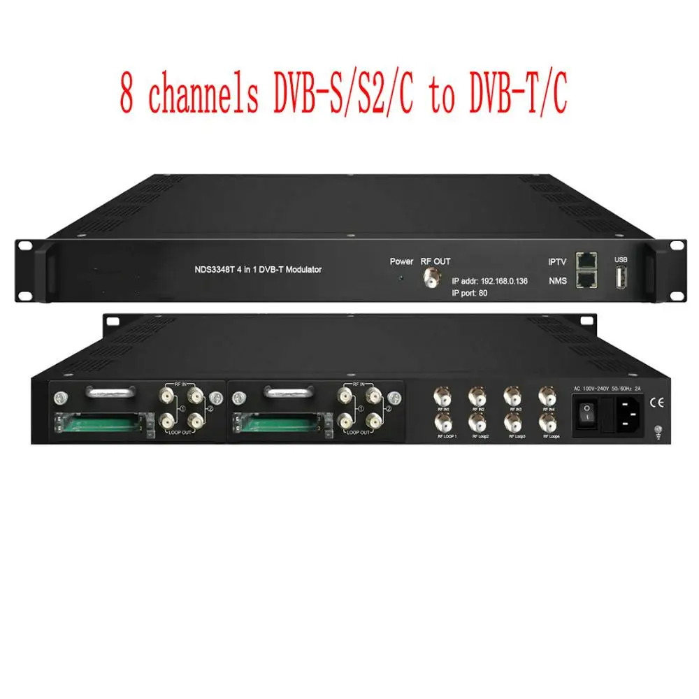 

DVB-S2 to DVB-T DVB-C to DVB-T/C Cable TV, цифровой модулятор, устройство для дешифрации и модуляции