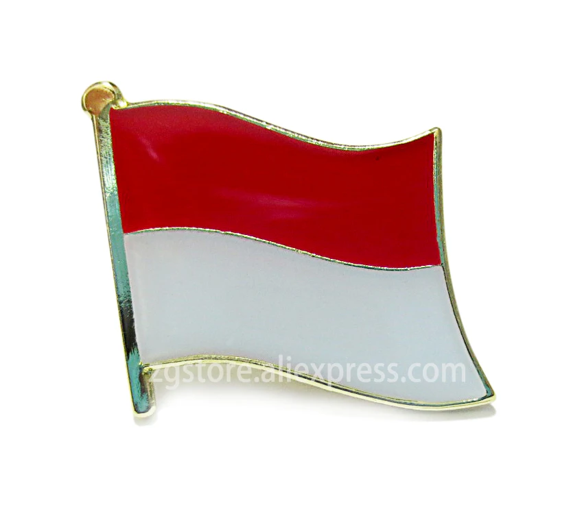 

Wholesale Lot of 10 pcs National flag Lapel Pins brooch Badge Emblem Indonesia
