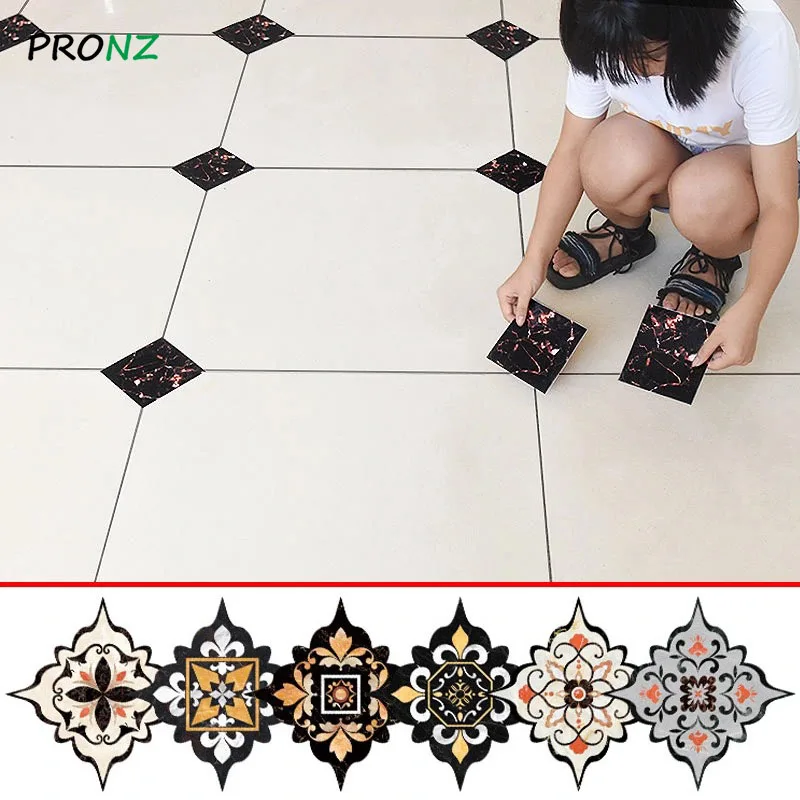 

20Pcs8X8cm Tile Sticker PVC Splash-proof Sticker Home Decor Living Room Multicolor Smooth Bathroom Kitchen Durable Waterproof