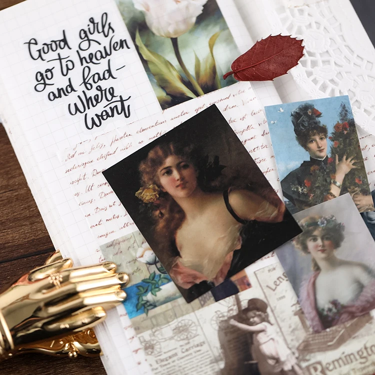 

13pcs Oil painting girl Scrapbooking Stickers Decorative Sticker DIY Craft Photo Albums