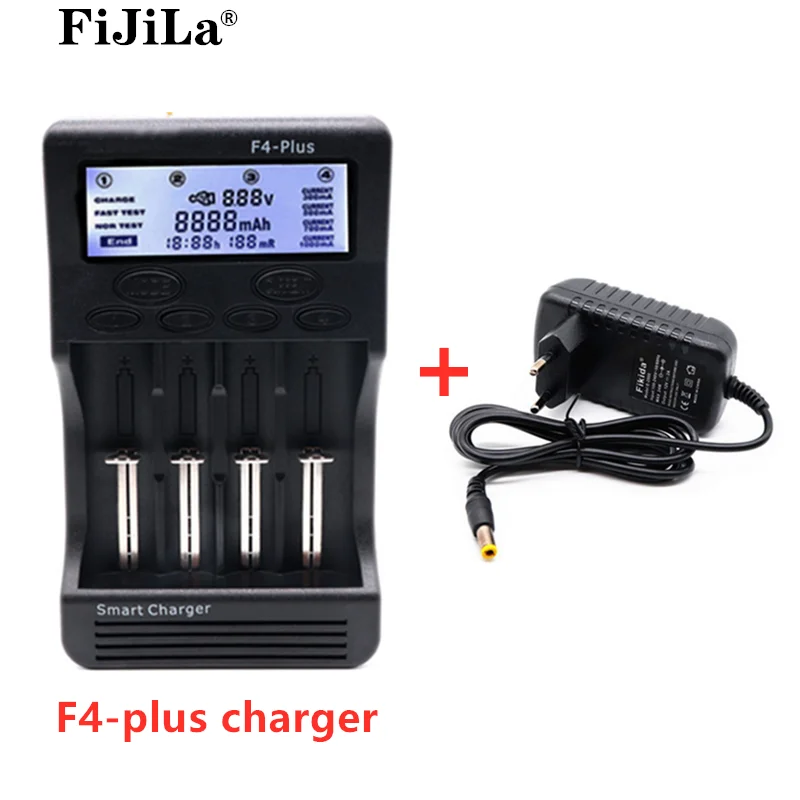 

100% New 18650 Lithium Batteries Flashlight 18650 Rechargeable-Battery 3.7V 19800 Mah for Flashlight + F4 LCD Battery charger