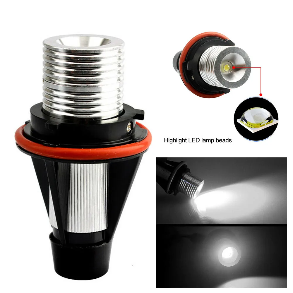 

10W Angel Eyes 2pcs LED Bulbs E39 E60 Marker Light Parts & Accessories