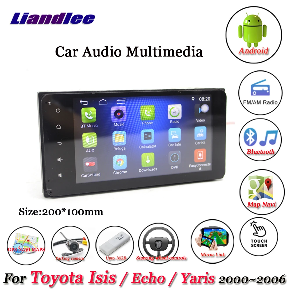 

Car Android Multimedia System For Toyota Isis/Echo/Yaris 2000-2006 Radio Stereo Player GPS Navigation HD Screen