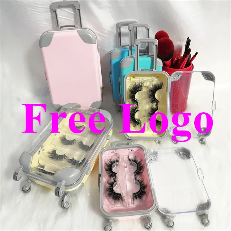 Милые мини багажные ящики популярные коробки для ресниц накладных