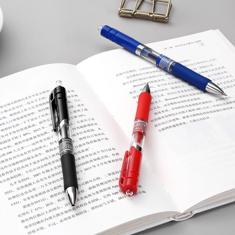 

20pcs/set Comix Gel Pen Retractable 0.5mm Gel ink Pen Black Student School Stationery Business Office Writing Gel Pen EB35