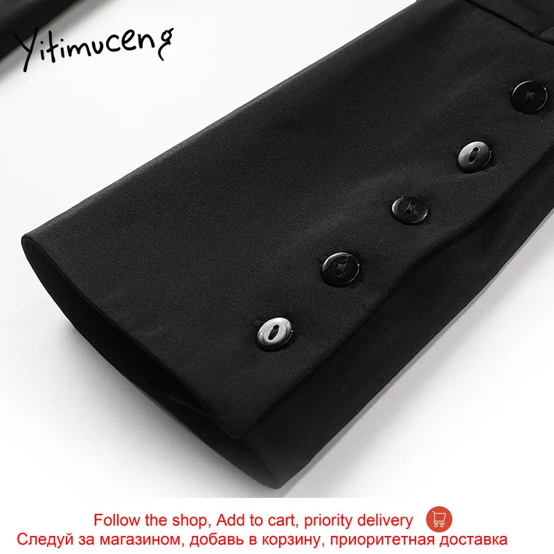 

Yitimuceng Backless Bow Lace Up Blouse Women Solid Black Spring 2021 Puff Sleeve Square Collar French Fashion Clothes New Tops