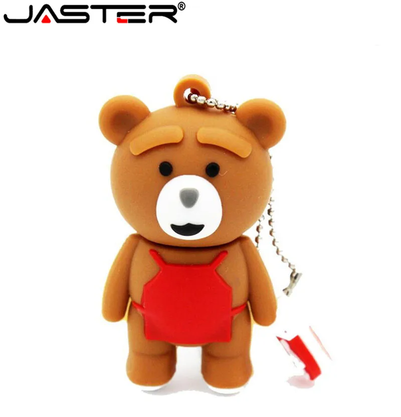 Флэш накопитель JASTER в виде мультяшного медведя 4 ГБ 16 32 64 usb 2 0 модный подарок|gifts