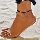 2021 винтажные Многослойные браслеты на ногу с бусинами в стиле бохо для женщин модные солнцезащитные Подвески ножные браслеты из хлопка ручной работы вечерние цепочке для ног Ювелирные изделия в подарок