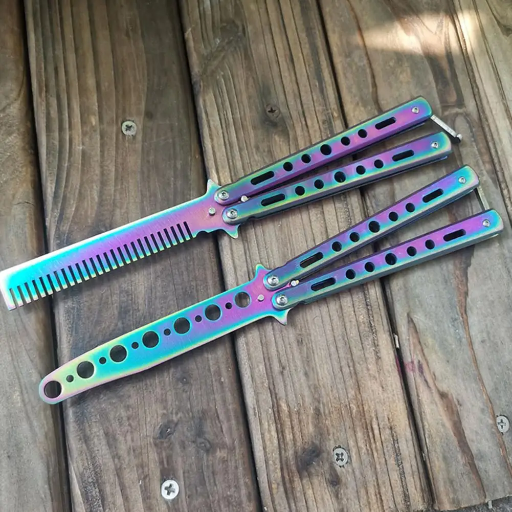 Складной тренировочный нож камуфляжный нож-бабочка из нержавеющей стали без