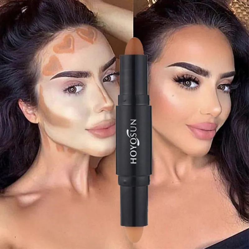 1 шт. 2 в круглый консилер для лица макияж основа макияжа жидкий контур хайлайтер