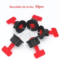 50Pcs Tile Positioning Leveler Attaching Wall Tiles Artifact Bricklayer Positioning Fixed Recyclable Use Floor Tile Leveler