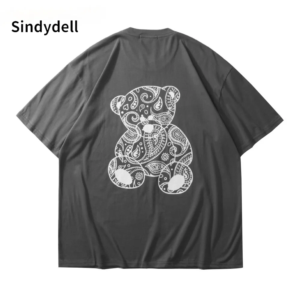 

Sindydell Hip Hop T-shirts Bandana Paisley Beer Print Punk Rock Gothic Tees Shirts Streetwear Harajuku Hipster Korte Mouw Tops