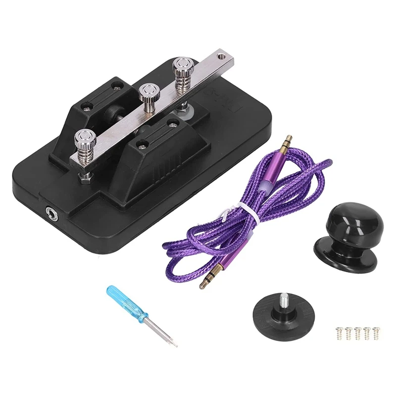 

DM901 Morsecode Experiment Kit Telegraph Key Manual CW Practice Tool with Buzzer for Beginners