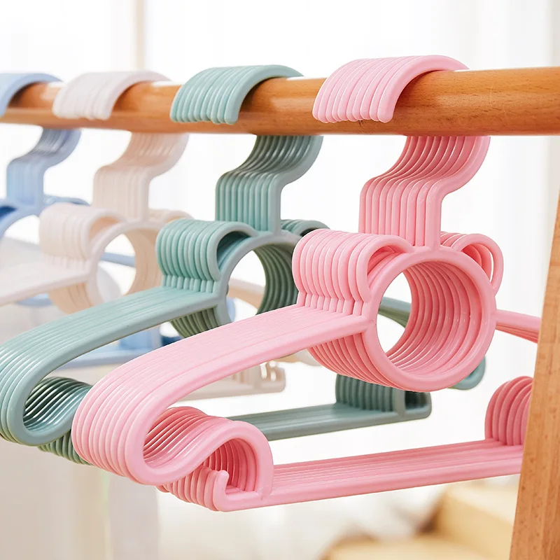10 шт. пластиковые детские вешалки нескользящий шарф пальто сушильная вешалка для