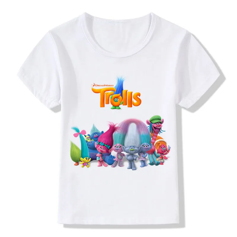 

Trolls Poppy Magic Cartoon Pattern Funny Children T shirt Kids Cute Clothes Baby Boys/Girls Summer Short Sleeve T-shirt