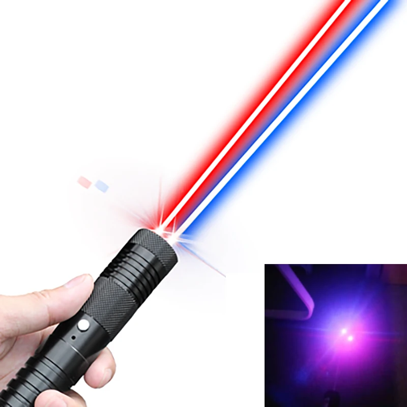 Перезаряжаемый двухцветный лазерный Звездный небесно-зеленый и синий фонарик