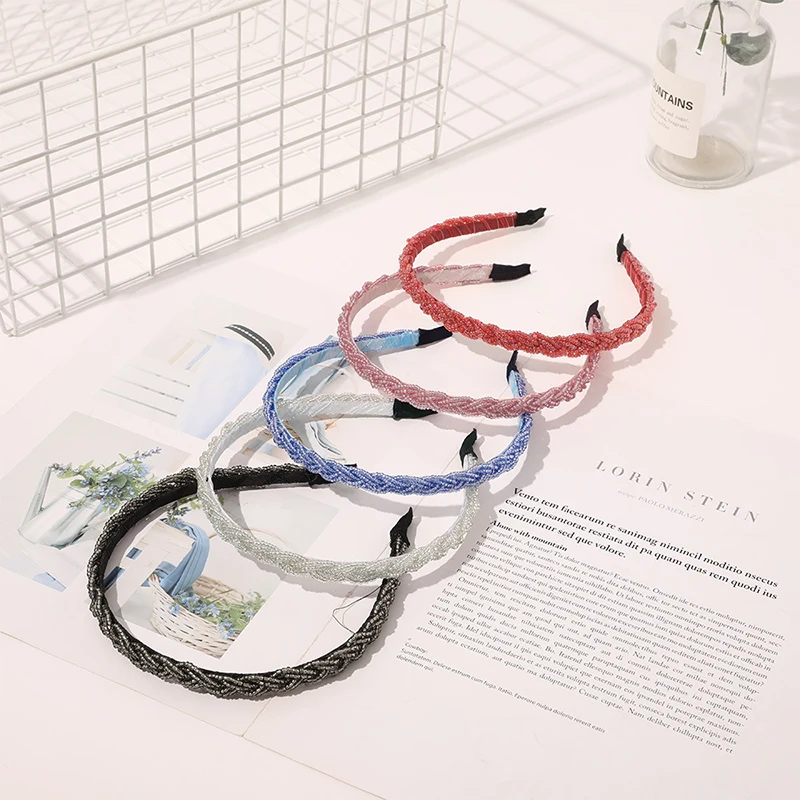 

Korea New Women Elegant Full Beads Hairbands Sweet Headband Hair Bundle Lady Hair Hoops Fashion Accessories Hair Bands Hair Ties