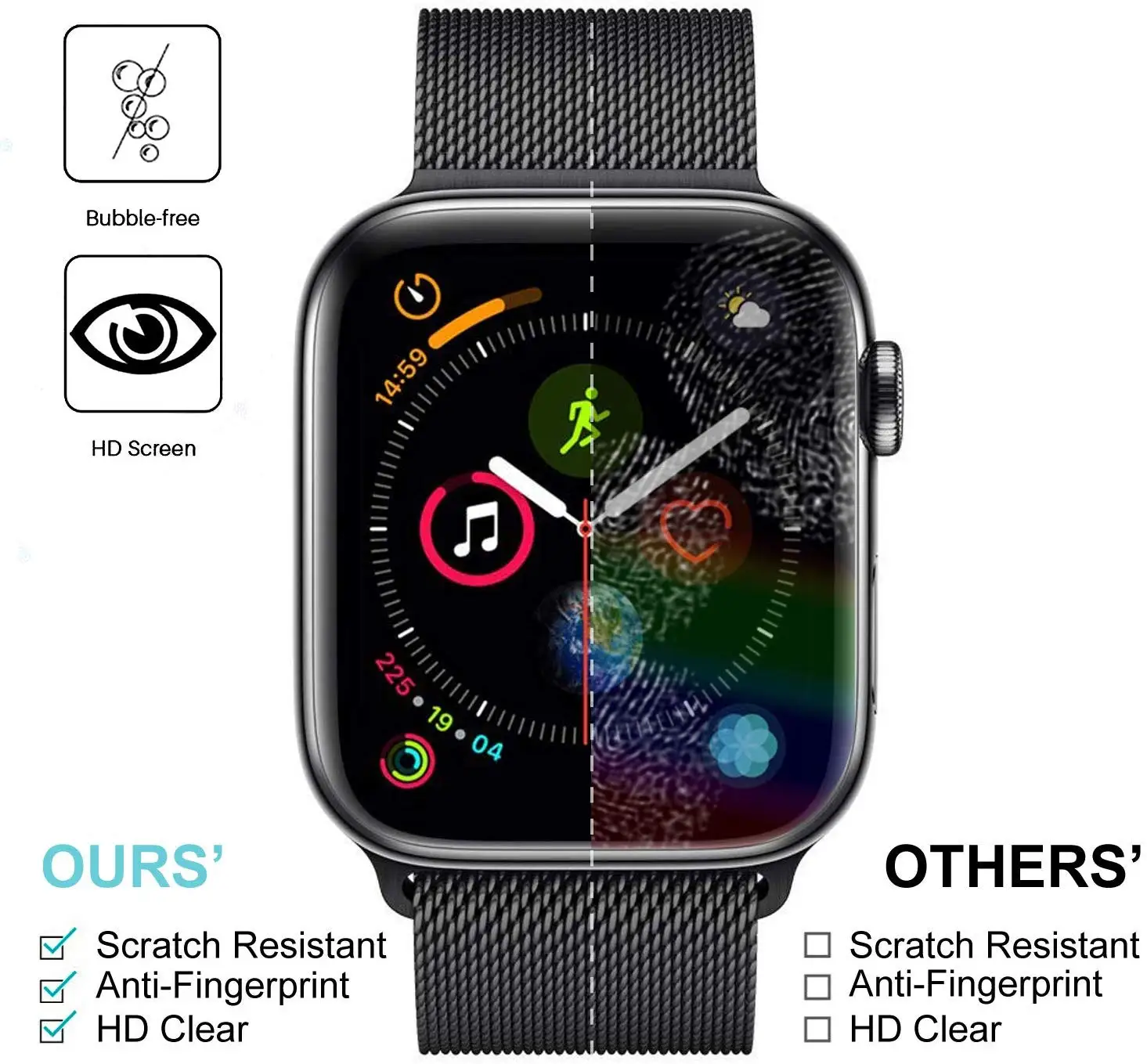 Защита экрана для Apple Watch 38 мм 42 серия 3 2 1 защита от царапин iWatch 40 44 4 5 6 SE мягкая TPU HD