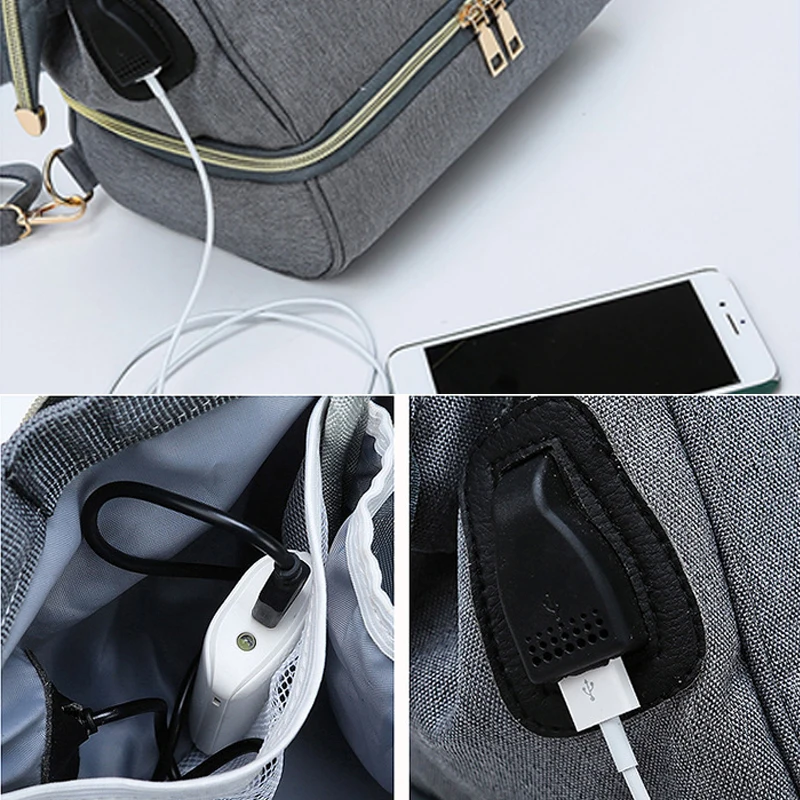 Рюкзак для мам с usb-портом сумки детских подгузников рюкзак ухода за ребенком