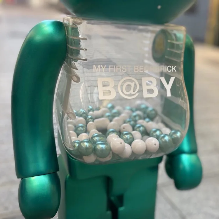 

70CM Thousand Autumn Green Bearbrick@rbrick 1000%Building blocks bear Toy figure Home Decoration Trendy ornaments Tide play