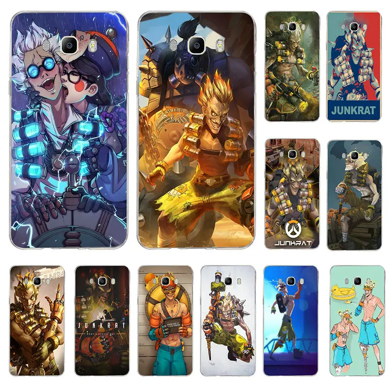 Junkrat Overwatchs герой OW мягкий чехол для телефона samsung Galaxy Note на возраст 2 3 4 5 8 9 10 A10 A20 A30