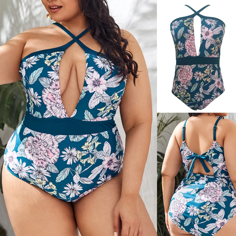 

Новинка 2022, сплошной купальник большого размера с зеркальным принтом, женский купальный костюм для ванной, пляжный женский купальник, женск...