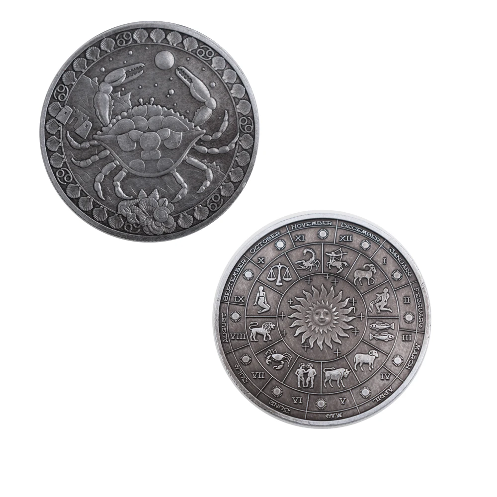 Праздничные сувенирные подарки с двенадцатью созвездиями бронзовые монеты