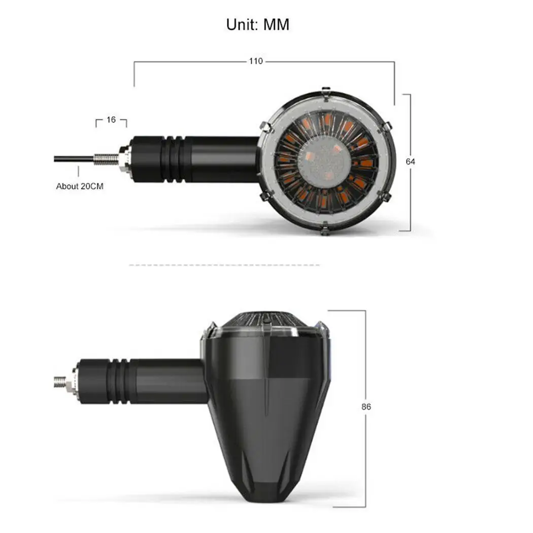 

Motorcycle LED Turn Signal light Parts Accessories Lighting Halo Indicator Blinker Light