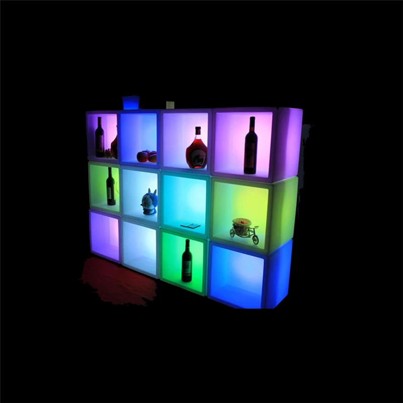 CORELESS New invention 16 Colors Changing Rechargeable Led Cube For Bar,Cafe,Garden,Home Decoration Polyetylene (PE) Remote LEDs