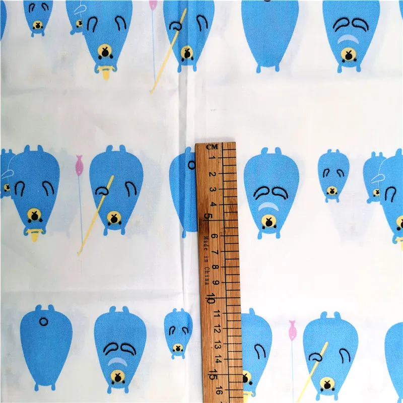 Саржевая ткань для пэчворка с мультяшным принтом хлопковая швейная нить