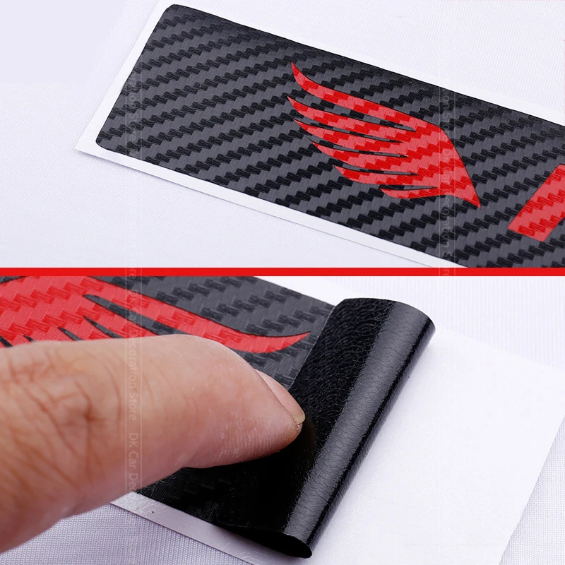 3D наклейки на автомобильные эмблемы из углеродного волокна для Peugeot 206 307
