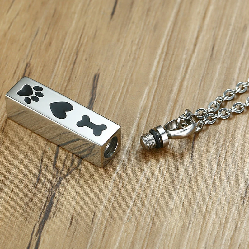 Pet Paw ожерелье с кремационной урной женский мужской кулон золы ювелирные изделия