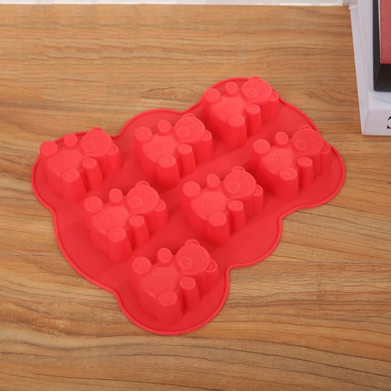 

Norbi Silicone Cake Mold Bear Mold Cartoon 7 Bears DIY Handmade Soap Chocolate Mold Ice Cube Random Color Baking Tools