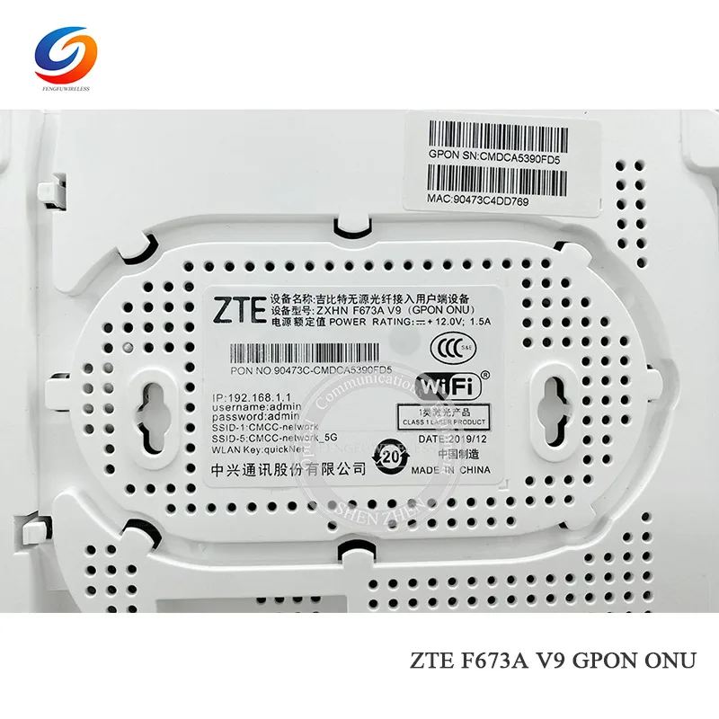 2020 Горячая новинка ZTE F673A V9 GPON ONU 4GE с 2 4G и 5G WIFI английская прошивка заводская