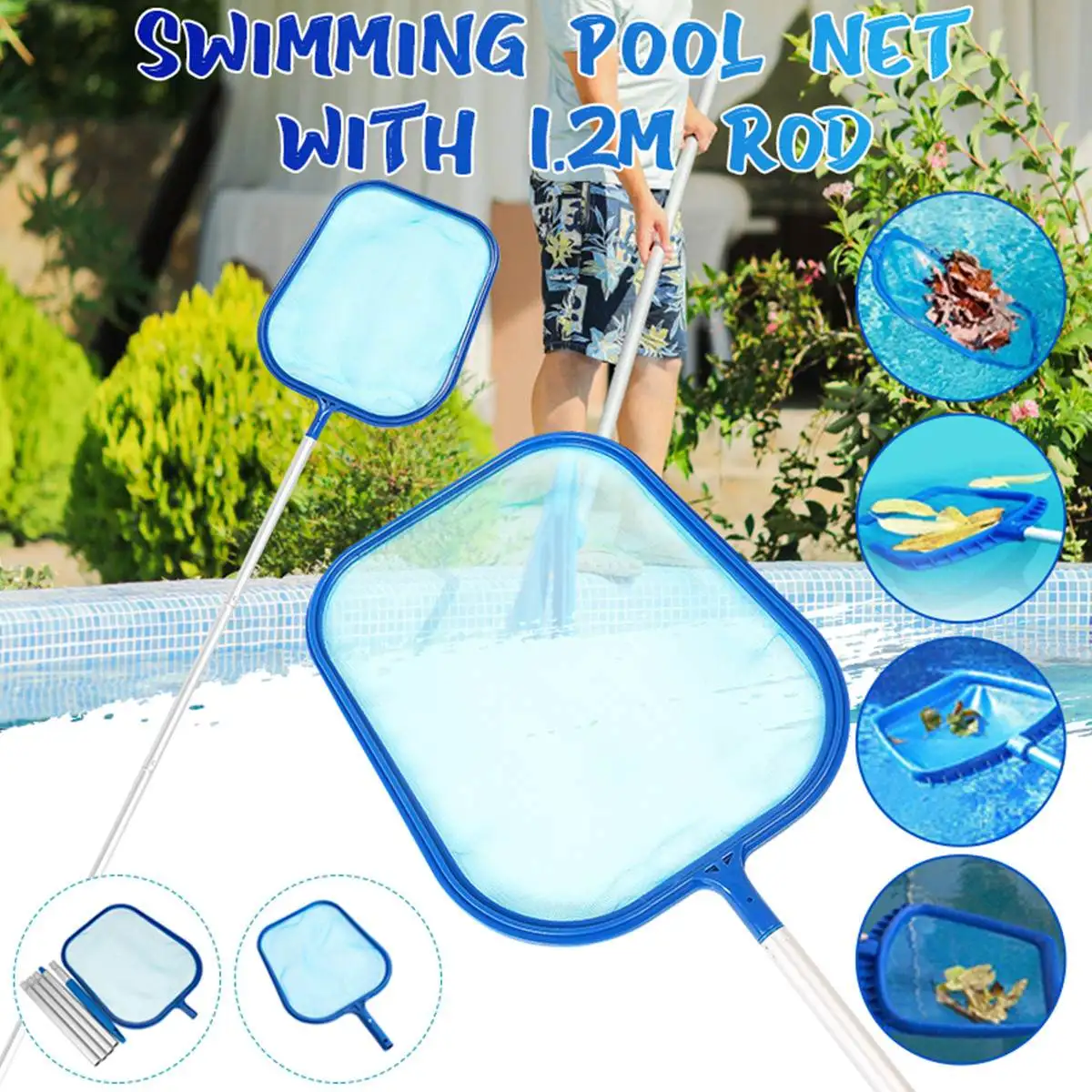 

Swimming Pool Vacuum Cleaner Cleaning Tool Kit Suction Spary Jet Cleaner Head Skimmer Net for Swimming Pool Spa Pond Fountain