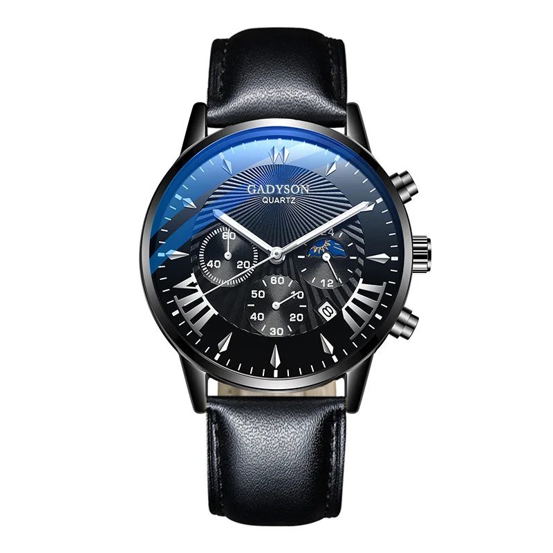 men watches luxury famous brand men leather strap calendar watch men military sport luminous quartz watch relogio masculino hot free global shipping