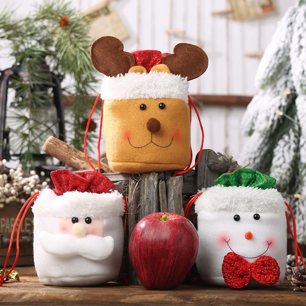 

JIEME креативные новые рождественские украшения, Льняная сумка для яблок на шнурке, сумка для сладостей для пожилых, детский подарочный пакет