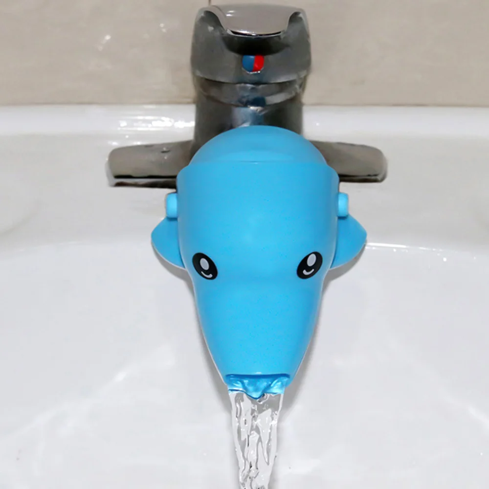 Faucet Extender for Toddlers Cartoon Dolphin Guide Sink Extension Hand Washing Device Water Diverter Hand-Washing Baby | Мать и ребенок