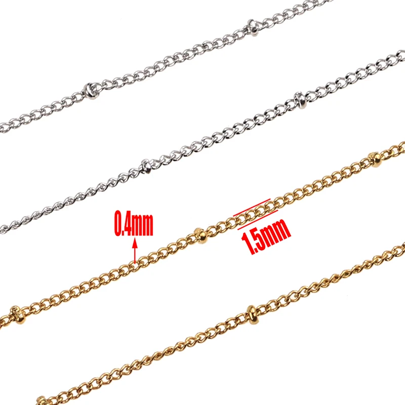 2 м трубка из нержавеющей стали зажим для кабеля бисера цепочка бусин сделай сам